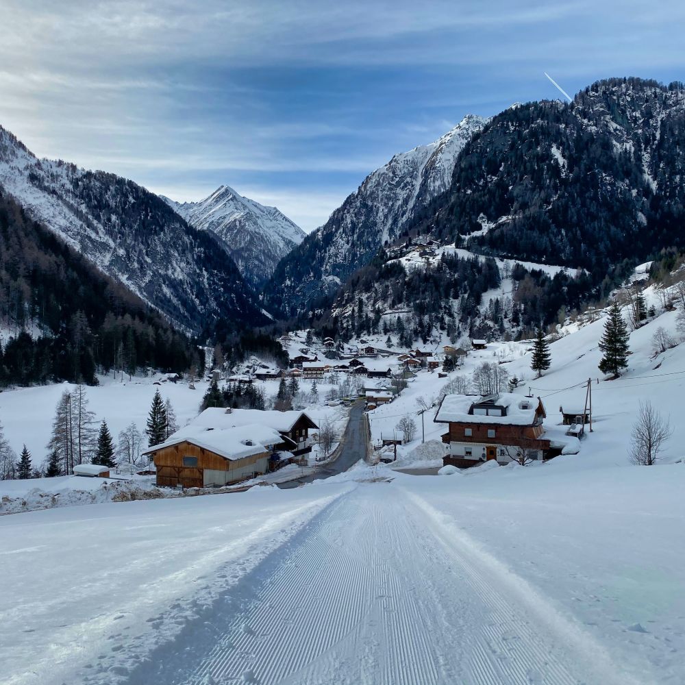 Dorf im Schnee